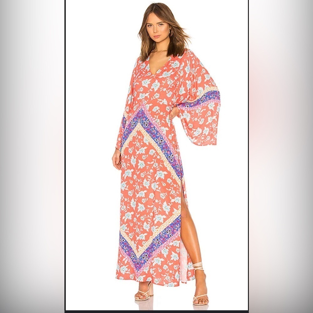 Lovers + Friends Better Vibes Kimono Dress Sz Small Fairy Wistful Romantic Boho